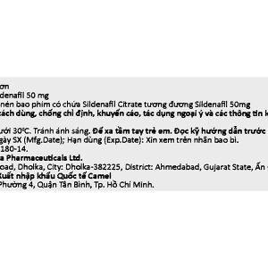 Cupid 50 trị các tình trạng rối loạn cương dương (1 vỉ x 1 viên)