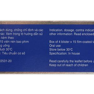 Daflon 500mg trị rối loạn tuần hoàn tĩnh mạch và các triệu chứng trĩ cấp (4 vỉ x 15 viên)