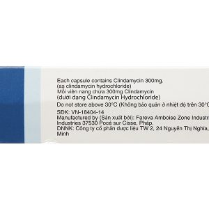 Dalacin C 300mg trị nhiễm khuẩn (2 vỉ x 8 viên)