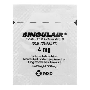 Thuốc cốm Singulair 4mg trị hen phế quản mạn tính hộp 28 gói