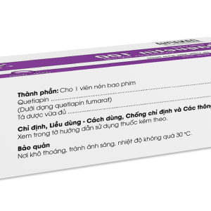 Daquetin 100 trị tâm thần phân liệt, rối loạn lưỡng cực (5 vỉ x 10 viên)