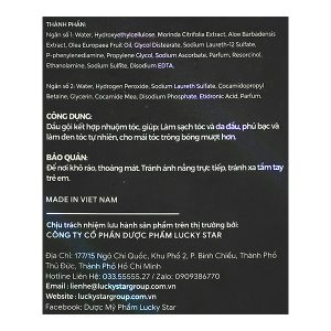 Dầu gội đen Lucky Star phủ bạc làm đen tóc hộp 8 gói x 25ml