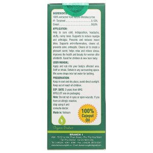 Dầu tràm Cung Đình Gold hỗ trợ điều trị cảm mạo, phong hàn, nhức đầu chai 50ml