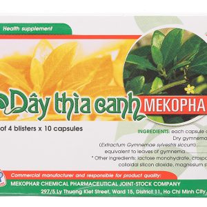Dây thìa canh Mekophar hỗ trợ giảm đường huyết, giảm nguy cơ biến chứng hộp 40 viên