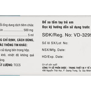 Dung dịch tiêm Aleucin 500mg/5ml điều trị triệu chứng chóng mặt (10 ống x 5ml)