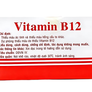 Dung dịch tiêm Vitamin B12 Vinphaco 1000mcg/ml điều trị trường hợp thiếu máu (100 ống x 1ml)