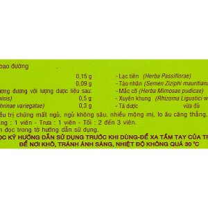 Dengu trị mất ngủ, ngủ không sâu, lo âu (3 vỉ x 10 viên)