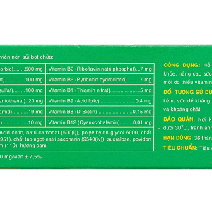 Viên sủi Deromax hỗ trợ tăng cường sức khỏe tuýp 10 viên