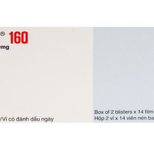Diovan 160 trị tăng huyết áp, suy tim, sau nhồi máu cơ tim (2 vỉ x 14 viên)