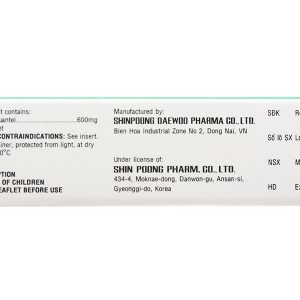 Distocide 600mg trị giun sán (1 vỉ x 4 viên)