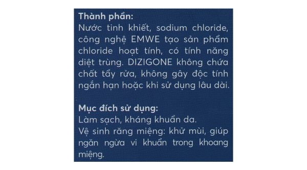 Dung dịch Dizigone loại bỏ vi khuẩn chai 300ml