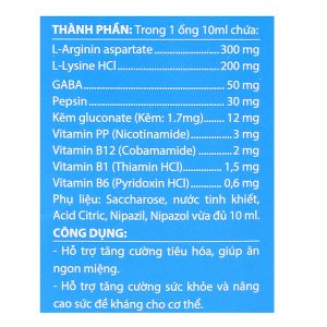Dung dịch Donazin kích thích ăn ngon, tăng đề kháng hộp 20 ống x 10ml