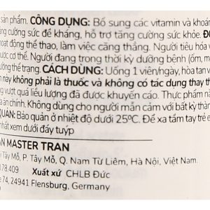 Viên sủi Doppelherz Aktiv A-Z bổ sung vitamin tuýp 13 viên