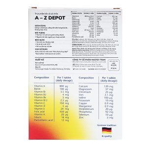 Doppelherz Aktiv A-Z Depot bổ sung vitamin và khoáng chất hộp 30 viên