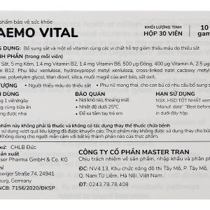 Doppelherz Aktiv Haemo Vital bổ sung sắt hộp 30 viên