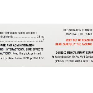 Dozidine MR 35mg trị đau thắt ngực (6 vỉ x 10 viên)