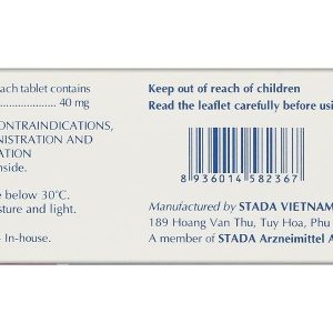 Drotaverine Stada 40mg điều trị triệu chứng co thắt dạ dày (5 vỉ x 10 viên)
