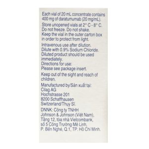 Dung dịch pha tiêm Darzalex 400mg/20ml điều trị đa u tuỷ lọ 20ml