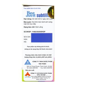 Dịch uống Beejuvit Subtilis bổ sung vi sinh đường ruột hộp 10 ống x 5ml