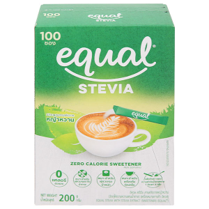 Đường ăn kiêng cỏ ngọt Equal Stevia hộp 200g (100 gói x 2g)