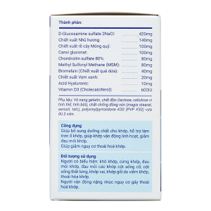 Dưỡng Khớp Kawa giúp bổ sung dưỡng chất cho khớp hộp 60 viên