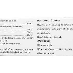 EDK500 hạn chế lão hóa, làm đẹp da hộp 30 viên