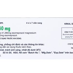 Emanera 40mg trị viêm loét thực quản do trào ngược (4 vỉ x 7 viên)