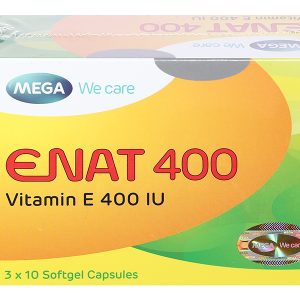 Enat 400 bổ sung vitamin E, ngừa lão hóa (3 vỉ x 10 viên)