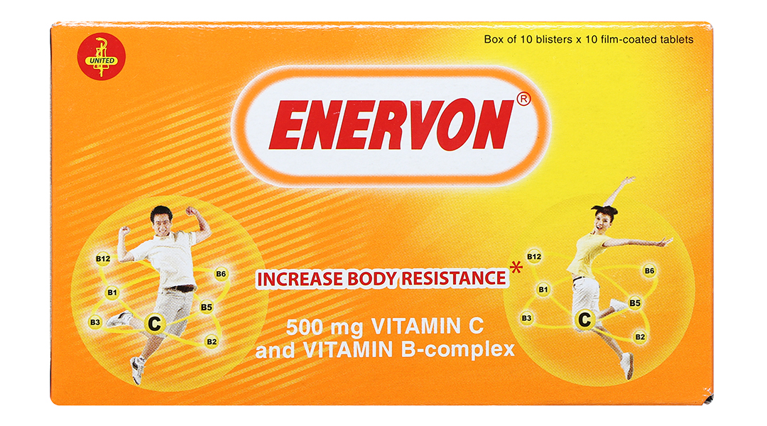 Enervon bổ sung vitamin nhóm B và vitamin C (10 vỉ x 10 viên)