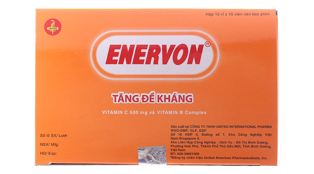 Enervon bổ sung vitamin nhóm B và vitamin C (10 vỉ x 10 viên)