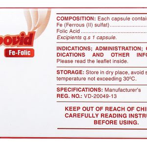 Enpovid Fe-Folic bổ sung sắt và axit folic, trị thiếu máu (10 vỉ x 10 viên)