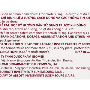 Flexidron 60 giảm đau, kháng viêm xương khớp (3 vỉ x 10 viên)