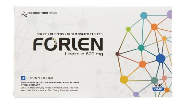 Forlen 600mg trị nhiễm khuẩn (2 vỉ x 10 viên)