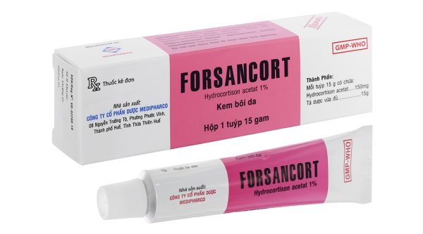 Kem bôi Forsancort trị các bệnh viêm da tiếp xúc tuýp 15g