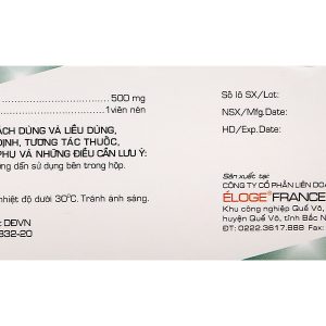 Franvit C.Ex 500 bổ sung vitamin C, tăng đề kháng (5 vỉ x 10 viên)