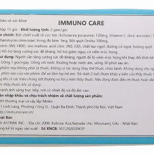 Cốm Fujina Immuno Care hỗ trợ tăng đề kháng, giảm nguy cơ viêm hô hấp hộp 15 gói x 2g