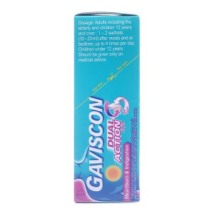 Hỗn dịch uống Gaviscon Dual Action trị trào ngược dạ dày, thực quản (24 gói x 10ml)