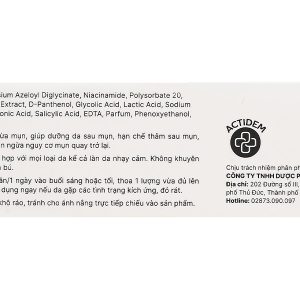 Actidem Derma Extra Gel giảm mụn, mờ thâm tuýp 18g