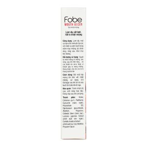 Gel Fobelife Fobe Mouth Ulcer hỗ trợ giảm nhiệt miệng tuýp 10g