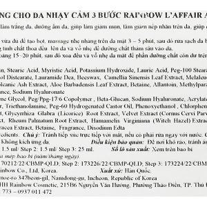 Mặt nạ Rainbow L'affair Ac-Dressing 3 bước cho da nhạy cảm miếng 28ml