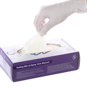 Găng tay y tế có bột Gloves S Latex Powdered Examination size S hộp 50 đôi