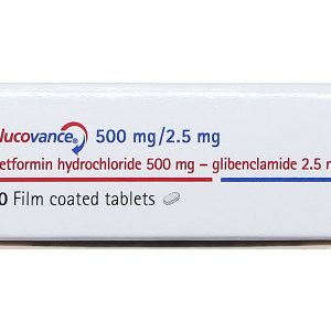 Glucovance 500mg/2.5mg trị đái tháo đường tuýp 2 (2 vỉ x 15 viên)