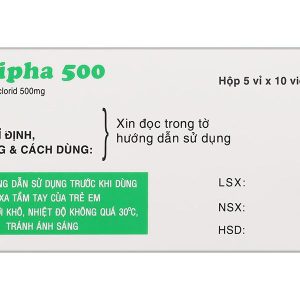 Gludipha 500 điều trị đái tháo đường tuýp 2 (5 vỉ x 10 viên)