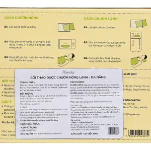 Gối chườm thảo dược nóng lạnh đa năng Hapaku (27cm x 17cm)