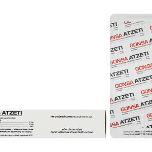 Gon Sa Atzeti 10/10mg trị rối loạn mỡ máu (3 vỉ x 10 viên)