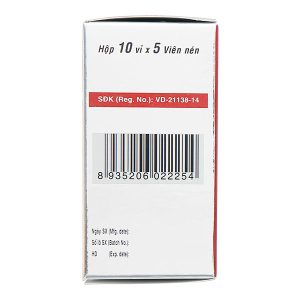 Hapacol 650 giảm đau, hạ sốt (10 vỉ x 5 viên)