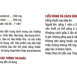 Hapacol Pain giảm đau, hạ sốt từ nhẹ đến trung bình (10 vỉ x 10 viên)
