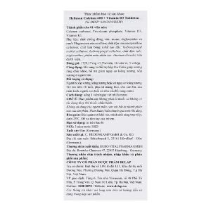 Heilusan Calcium 600 + Vitamin D3 giúp ngừa loãng xương hộp 48 viên