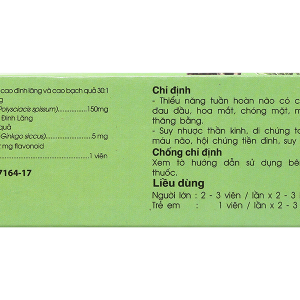 Viên bao đường hoạt huyết dưỡng não Dutamginko (5 vỉ x 20 viên)