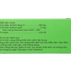 Viên bao phim Hoạt Huyết Dưỡng Não Traphaco giúp cải thiện trí nhớ (5 vỉ x 20 viên)